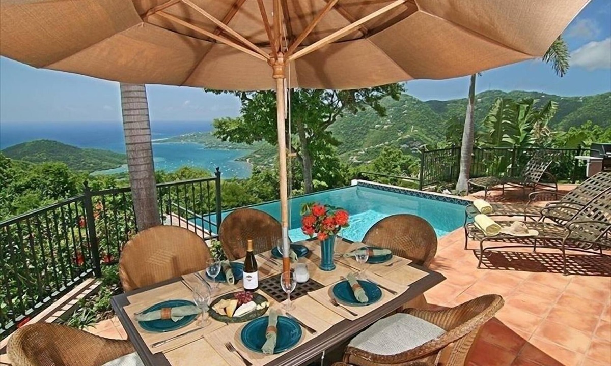 Upper Carolina Villa | August discounts! HUGE PANORAMA over Coral Bay and BVIs! Peaceful. SUNNY pool