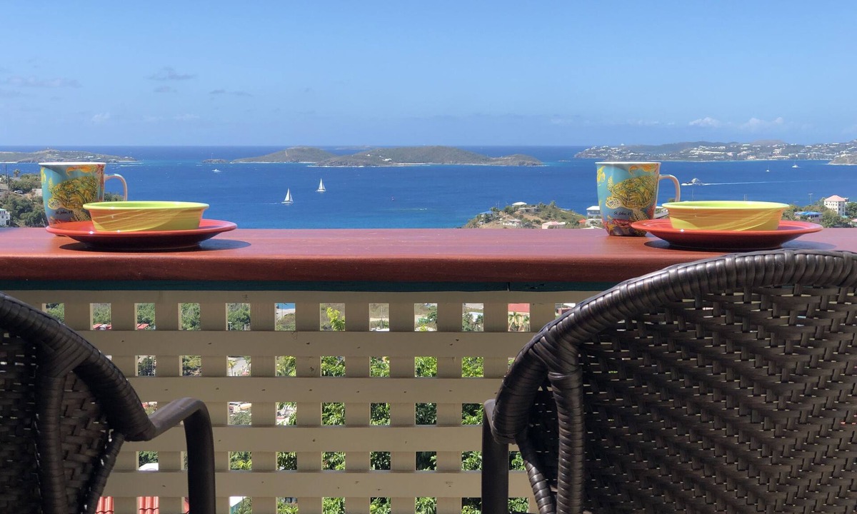 Estate Enighed Condo | WOW Sea/Sunset Views, quiet privacy near NP beaches/town, A/C, pool, grill, prkg