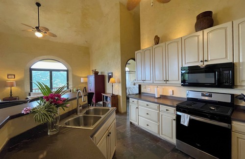 Upper Carolina House | Mayan Sky ~ Pool views of Coral Bay. AC in all rooms!