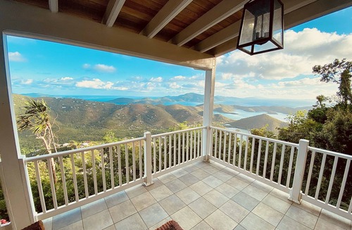 Estate Carolina House | Perfect single level family villa with spectacular 180 degree BVI island view.