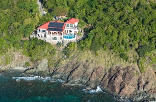 Estate Chocolate Hole and Great Cruz Bay Villa | Sea View Terrace, SolVillasUSVI