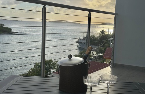 Estate Enighed House | The Edgewater Penthouse suite is a Modern Luxury in delightful Cruz Bay
