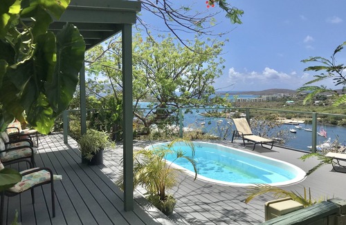 Red Hook House | TREETOPS.Red Hook, Pool, Gated, Spectacular View Perfect for 2-4 persons!