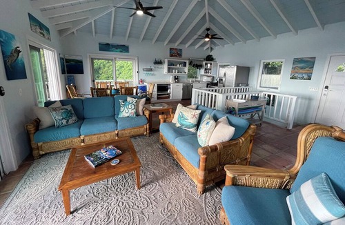 Lower Carolina Villa | Water + Sky USVI/Coral Bay Villa, Outstanding Sunrise Views & Backup Power