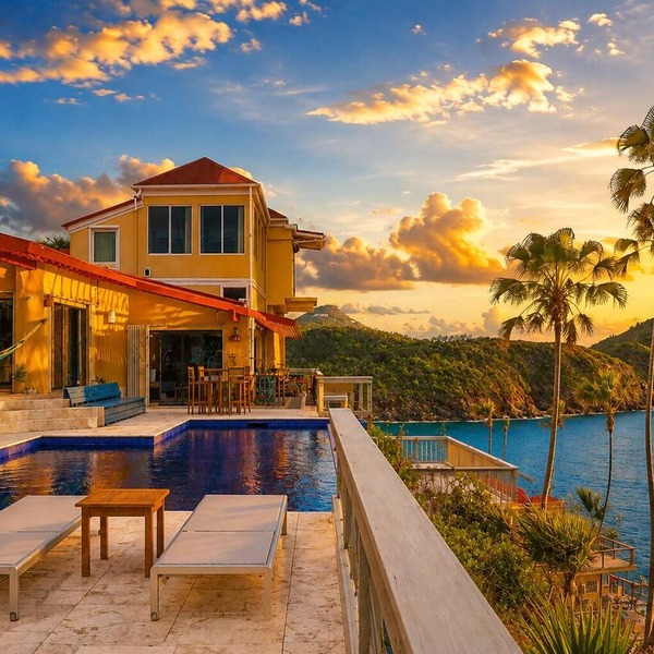 Cliffside Retreat | Infinity Pool, Yoga Deck, 9 BR in St. Thomas