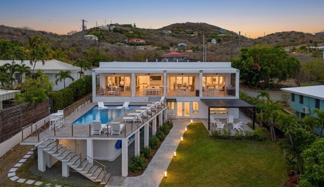 RamSea Pointe 2 St. Croix Brand-New Luxury Waterfront Estate with Pool Sleeps 22