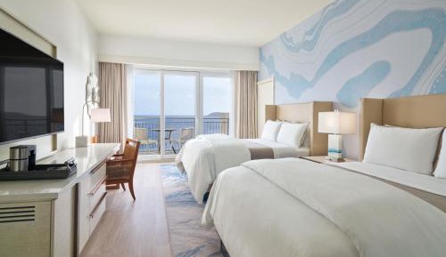 Deluxe Queen Room with Two Queen Beds, Balcony and Ocean View