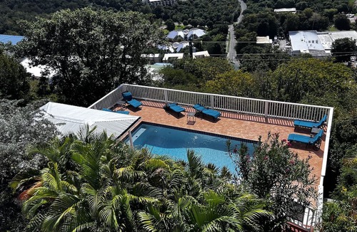 Estate Bethany Villa | Amazing Ocean views from Blue Oasis villa at upper deck Villas Great Cruz Bay